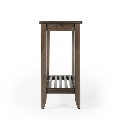 Butler Specialty Company - Irvine 12 in. W Rectangular Side Table with Pull-Out Tray, Brown - 3025248
