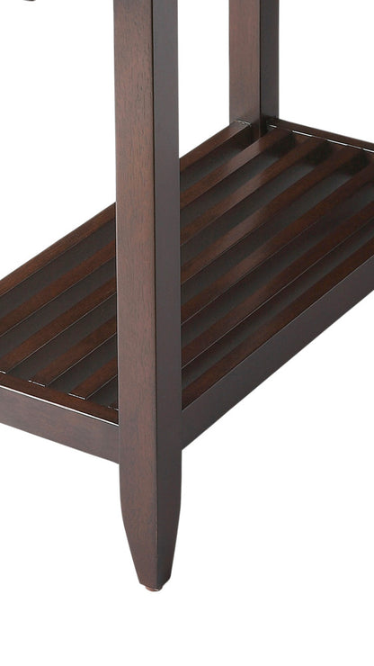 Butler Specialty Company - Irvine 12 in. W Rectangular Side Table with Pull-Out Tray, Dark Brown - 3025022