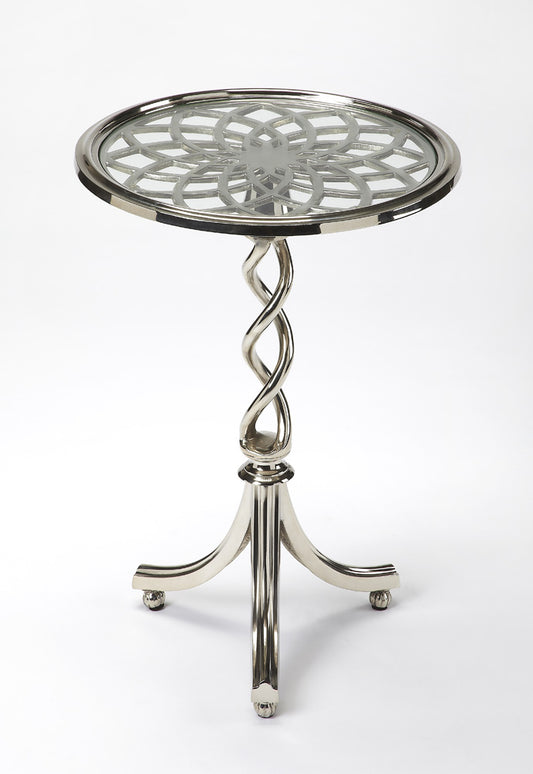 Butler Specialty Company - Isidora 17.5 in. W Round Modern Metal Side Table, Silver - 1169260