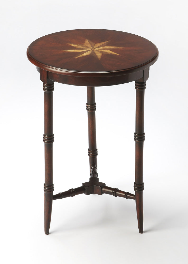 Butler Specialty Company - Isla 16 in. W Round Wood Side Table, Dark Brown - 3615024