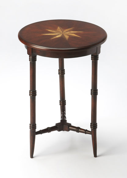 Butler Specialty Company - Isla 16 in. W Round Wood Side Table, Dark Brown - 3615024