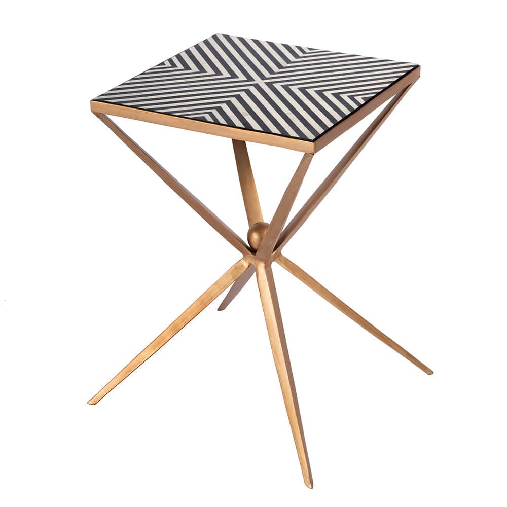 Butler Specialty Company - Issa 16 in. W Square Bone In-Lay & Metal Side Table, Multi - 5835025 View 1