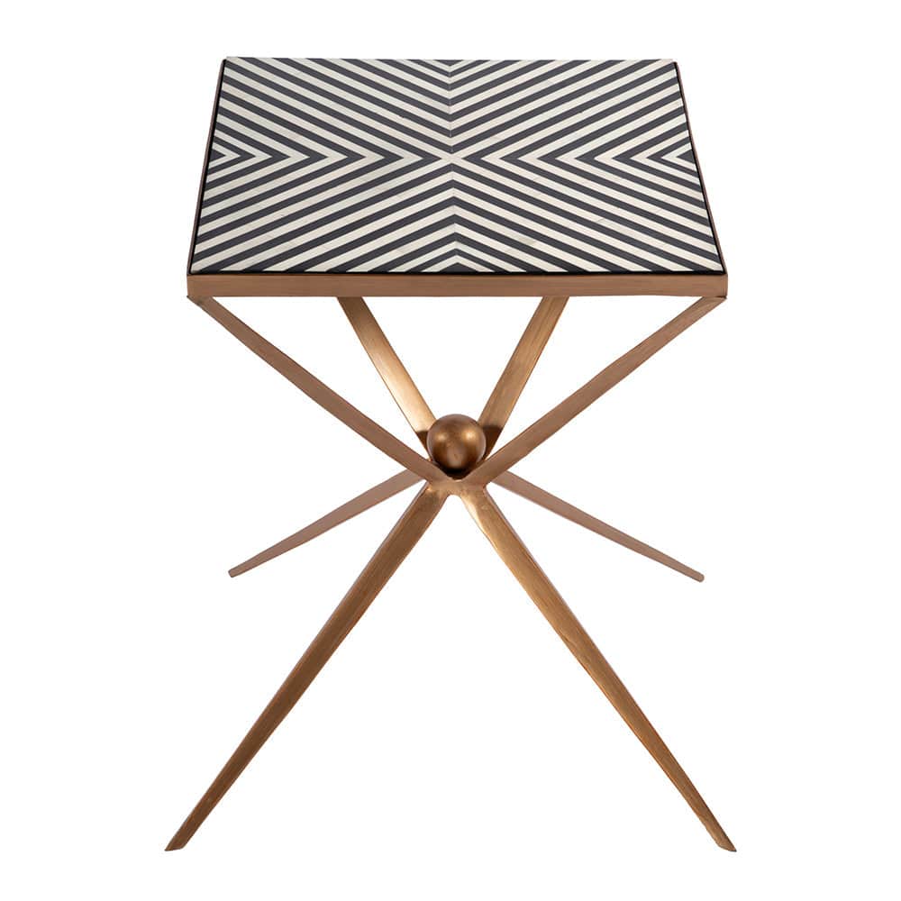 Butler Specialty Company - Issa 16 in. W Square Bone In-Lay & Metal Side Table, Multi - 5835025 View 2