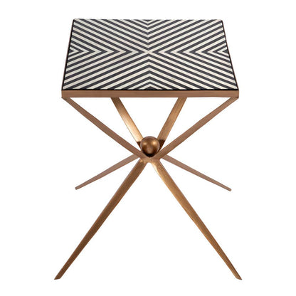 Butler Specialty Company - Issa 16 in. W Square Bone In-Lay & Metal Side Table, Multi - 5835025 View 2