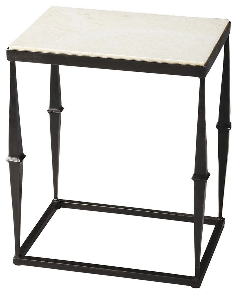 Butler Specialty Company - Jacoby 16 in. W Rectangular Marble & Metal Side Table, Multi-Color - 2841025