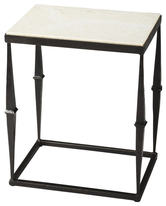 Butler Specialty Company - Jacoby 16 in. W Rectangular Marble & Metal Side Table, Multi-Color - 2841025