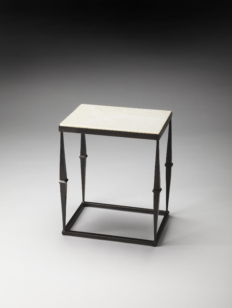 Butler Specialty Company - Jacoby 16 in. W Rectangular Marble & Metal Side Table, Multi-Color - 2841025