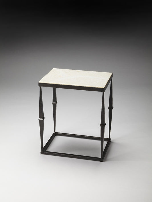 Butler Specialty Company - Jacoby 16 in. W Rectangular Marble & Metal Side Table, Multi-Color - 2841025