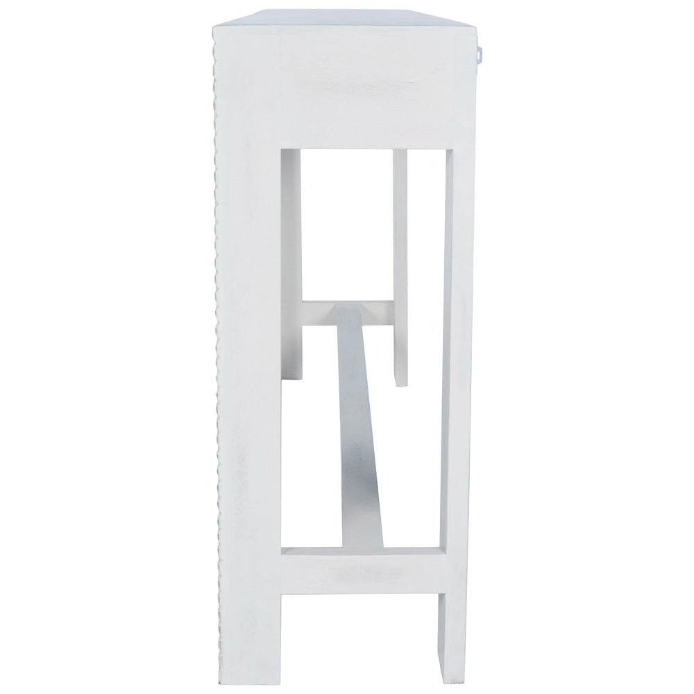 Butler Specialty Company - Artifacts - Janta 55.5 in. W Rectangular Wood 3 Drawer Console Table, White - 2069290_CLOSEOUT
