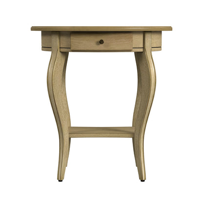 Butler Specialty Company - Jeanette 24.5 in. W Oval Wood 1 Drawer Side Table, Beige - 532424