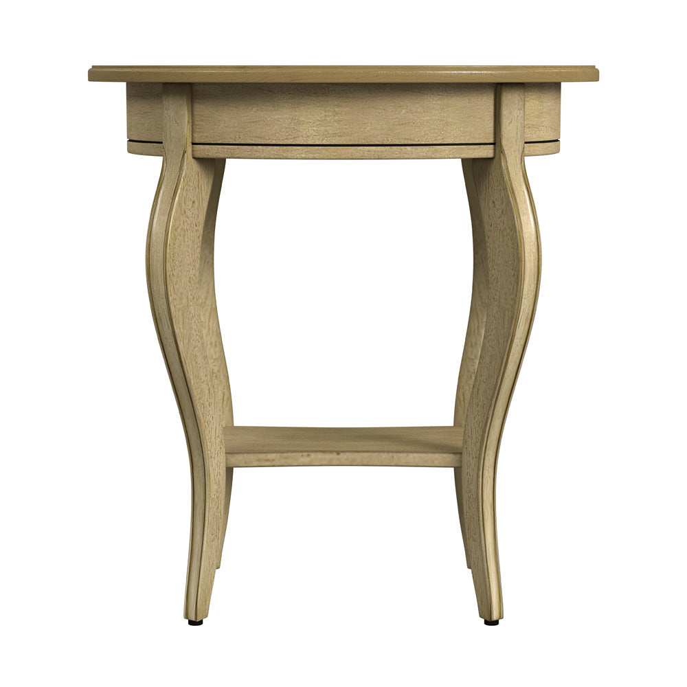 Butler Specialty Company - Jeanette 24.5 in. W Oval Wood 1 Drawer Side Table, Beige - 532424