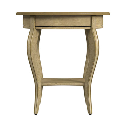 Butler Specialty Company - Jeanette 24.5 in. W Oval Wood 1 Drawer Side Table, Beige - 532424