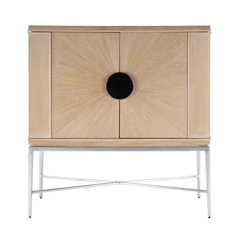Butler Specialty Company - Joanie 40 in. W Wood & Metal 2 Door Wine Cabinet, Tan/Beige - 5773070_CLOSEOUT