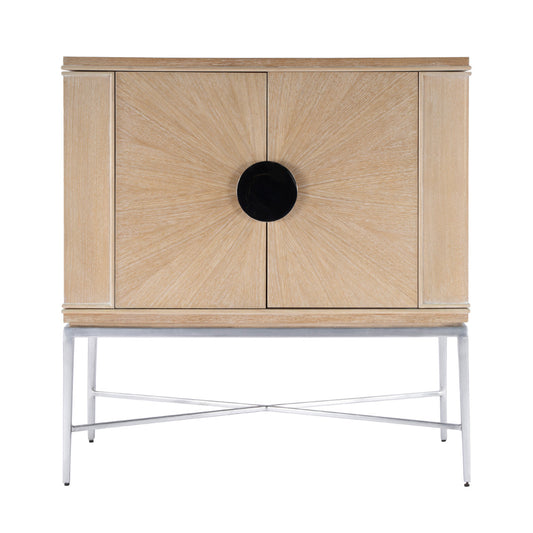 Butler Specialty Company - Joanie 40 in. W Wood & Metal 2 Door Wine Cabinet, Tan/Beige - 5773070_CLOSEOUT