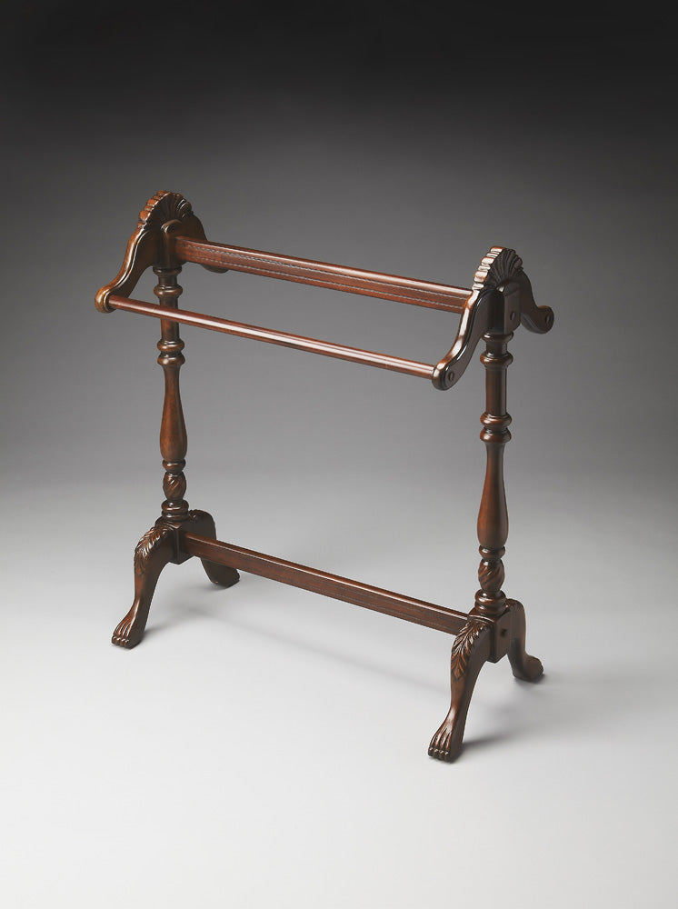 Butler Specialty Company - Joanna 36.25 in. H x 31 in. W Wood Blanket Stand, Dark Brown - 991024