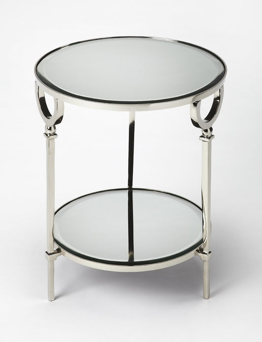 Butler Specialty Company - Jolene Metal & Mirrored Side Table, Silver - 3940140