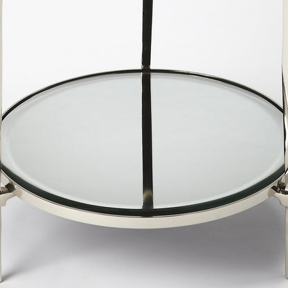Butler Specialty Company - Jolene Metal & Mirrored Side Table, Silver - 3940140