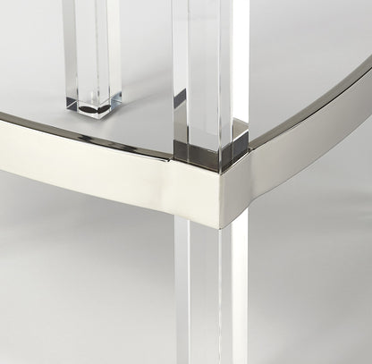 Butler Specialty Company - Jordan Acrylic & Leather 24" Counter Stool, White - 5322411
