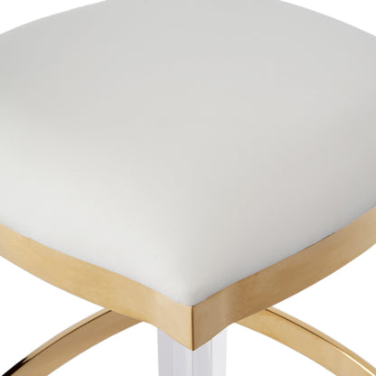 Butler Specialty Company - Jordan Acrylic & Polished Brass 24" Counter Stool, White - 5322402