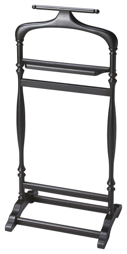 Butler Specialty Company - Heritage - Judson 42.75 in. H x 18.75 in. W Rectangular Wood Valet Stand, Black - 1926111