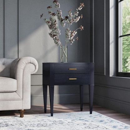 Butler Specialty Company - Kai 24 in. W Rectangular Wood 2 Drawer End Table, Black - 5713111 view 7