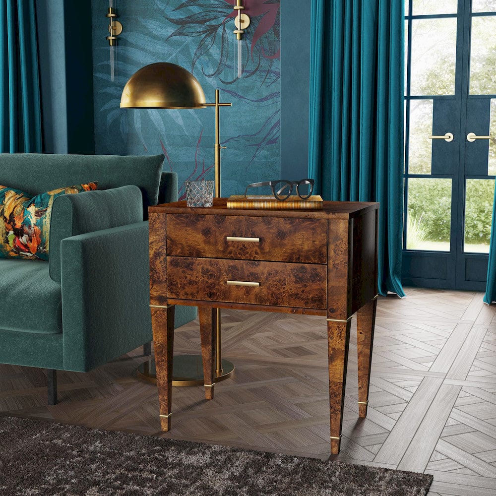 Butler Specialty Company - Kai 24 in. W Rectangular Wood 2 Drawer End Table, Light Brown - 5713442 view 6