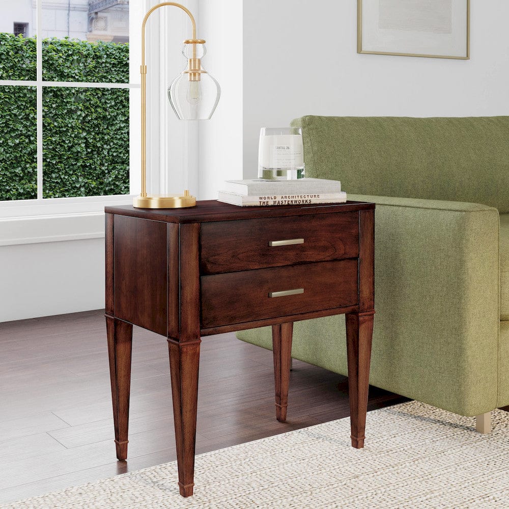 Butler Specialty Company - Kai 24 in. W Rectangular Wood 2 Drawer End Table, Medium Brown - 5713011 view 7