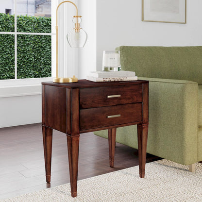 Butler Specialty Company - Kai 24 in. W Rectangular Wood 2 Drawer End Table, Medium Brown - 5713011 view 7
