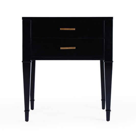 Butler Specialty Company - Kai 24 in. W Rectangular Wood 2 Drawer End Table, Black - 5713111