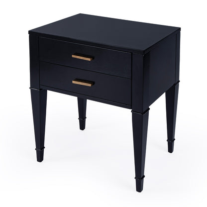 Butler Specialty Company - Kai 24 in. W Rectangular Wood 2 Drawer End Table, Black - 5713111