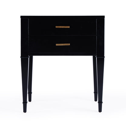 Butler Specialty Company - Kai 24 in. W Rectangular Wood 2 Drawer End Table, Black - 5713111