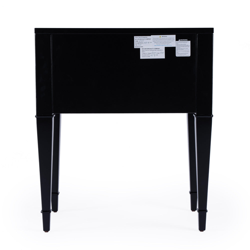 Butler Specialty Company - Kai 24 in. W Rectangular Wood 2 Drawer End Table, Black - 5713111