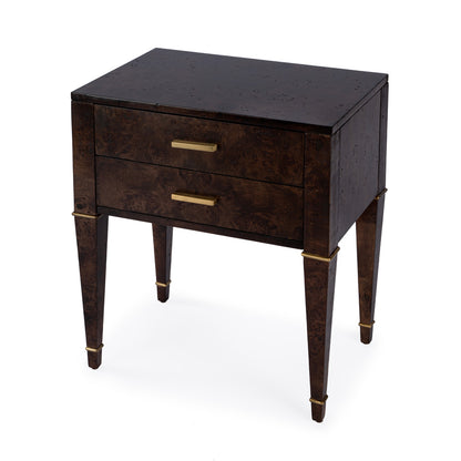 Butler Specialty Company - Kai 24 in. W Rectangular Wood 2 Drawer End Table, Dark Brown - 5713446