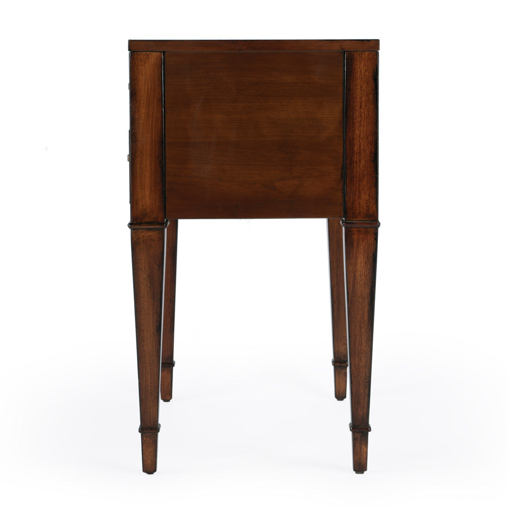 Butler Specialty Company - Kai 24 in. W Rectangular Wood 2 Drawer End Table, Medium Brown - 5713011
