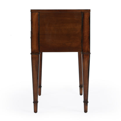 Butler Specialty Company - Kai 24 in. W Rectangular Wood 2 Drawer End Table, Medium Brown - 5713011