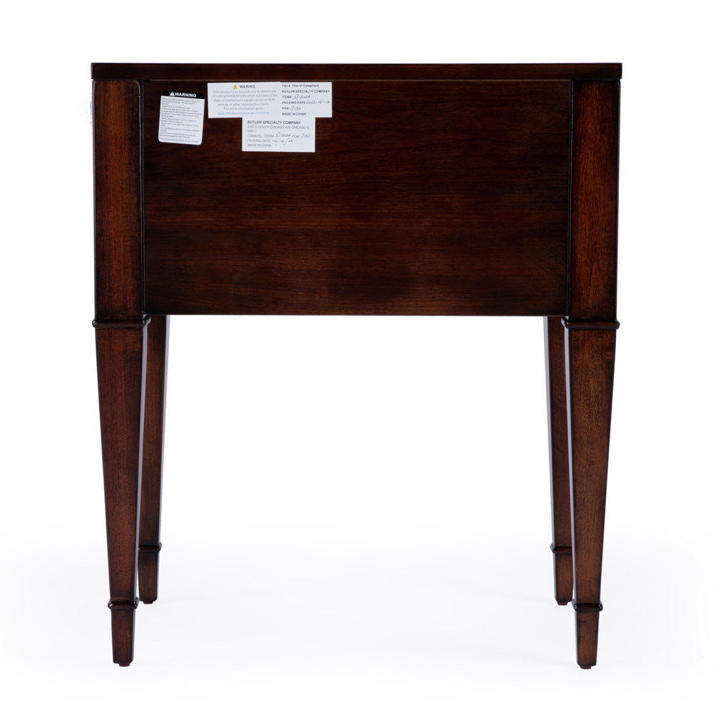Butler Specialty Company - Kai 24 in. W Rectangular Wood 2 Drawer End Table, Dark Brown - 5713024