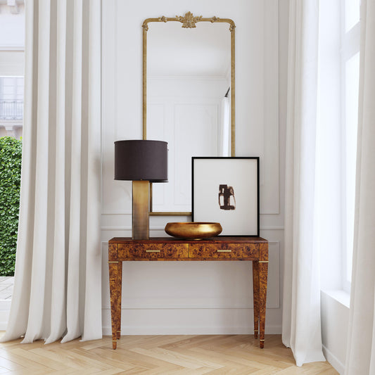 Butler Specialty Company - Kai 45 in. W Rectangular Burl Wood 2 Drawer Console Table, Brown - 5714442