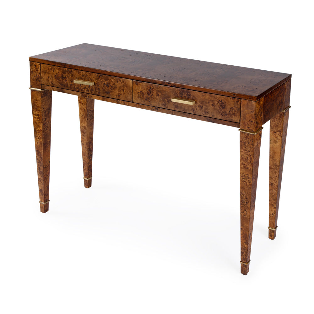 Butler Specialty Company - Kai 45 in. W Rectangular Burl Wood 2 Drawer Console Table, Brown - 5714442