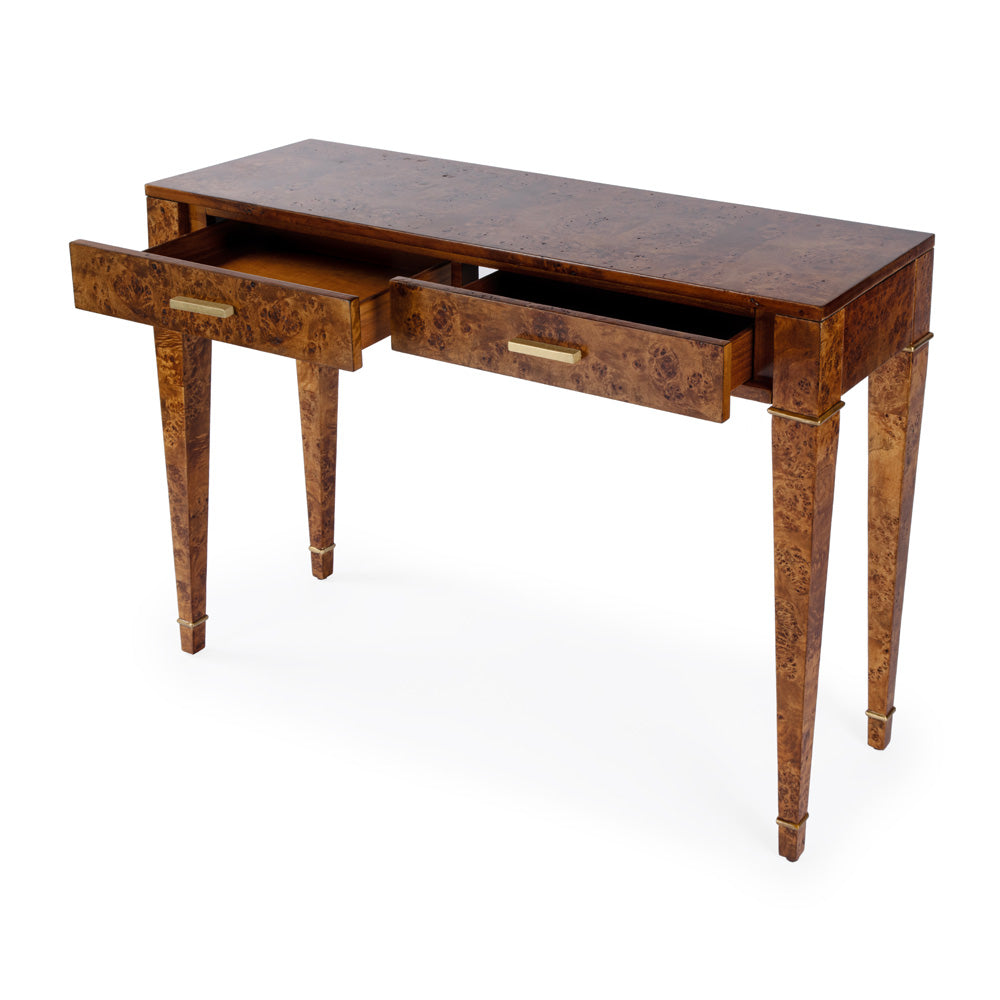 Butler Specialty Company - Kai 45 in. W Rectangular Burl Wood 2 Drawer Console Table, Brown - 5714442