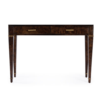 Butler Specialty Company - Kai 45 in. W Rectangular Burl Wood 2 Drawer Console Table, Dark Brown - 5714446