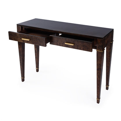 Butler Specialty Company - Kai 45 in. W Rectangular Burl Wood 2 Drawer Console Table, Dark Brown - 5714446