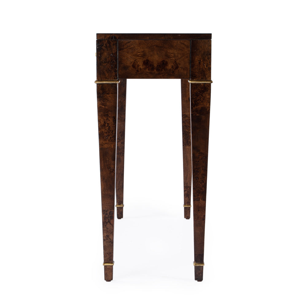 Butler Specialty Company - Kai 45 in. W Rectangular Burl Wood 2 Drawer Console Table, Dark Brown - 5714446