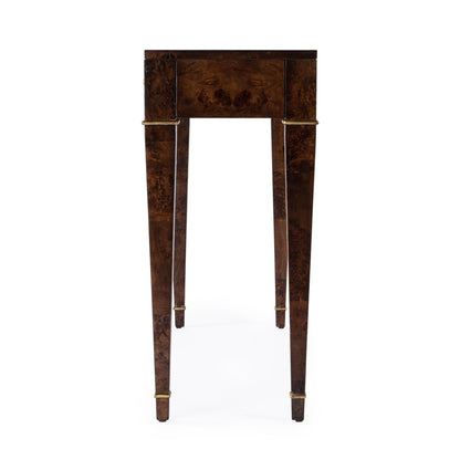 Butler Specialty Company - Kai 45 in. W Rectangular Burl Wood 2 Drawer Console Table, Dark Brown - 5714446