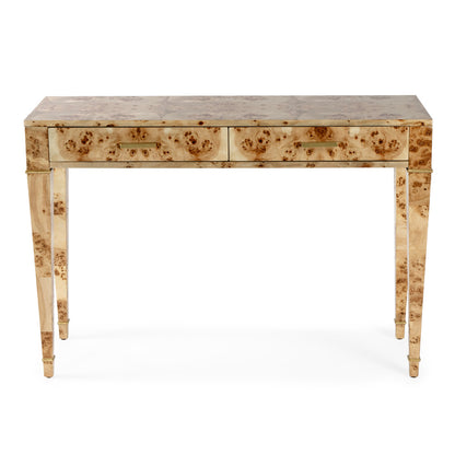 Butler Specialty Company - Kai 45 in. W Rectangular Burl Wood 2 Drawer Console Table, Light Brown - 5714443