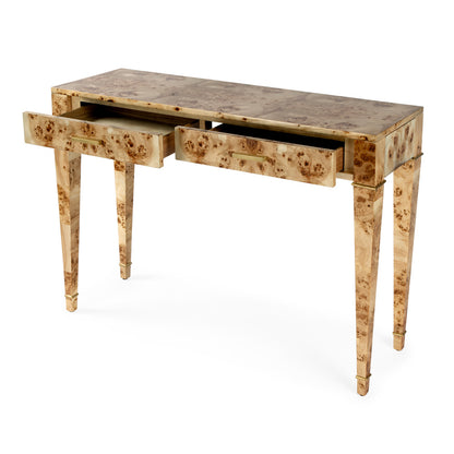 Butler Specialty Company - Kai 45 in. W Rectangular Burl Wood 2 Drawer Console Table, Light Brown - 5714443