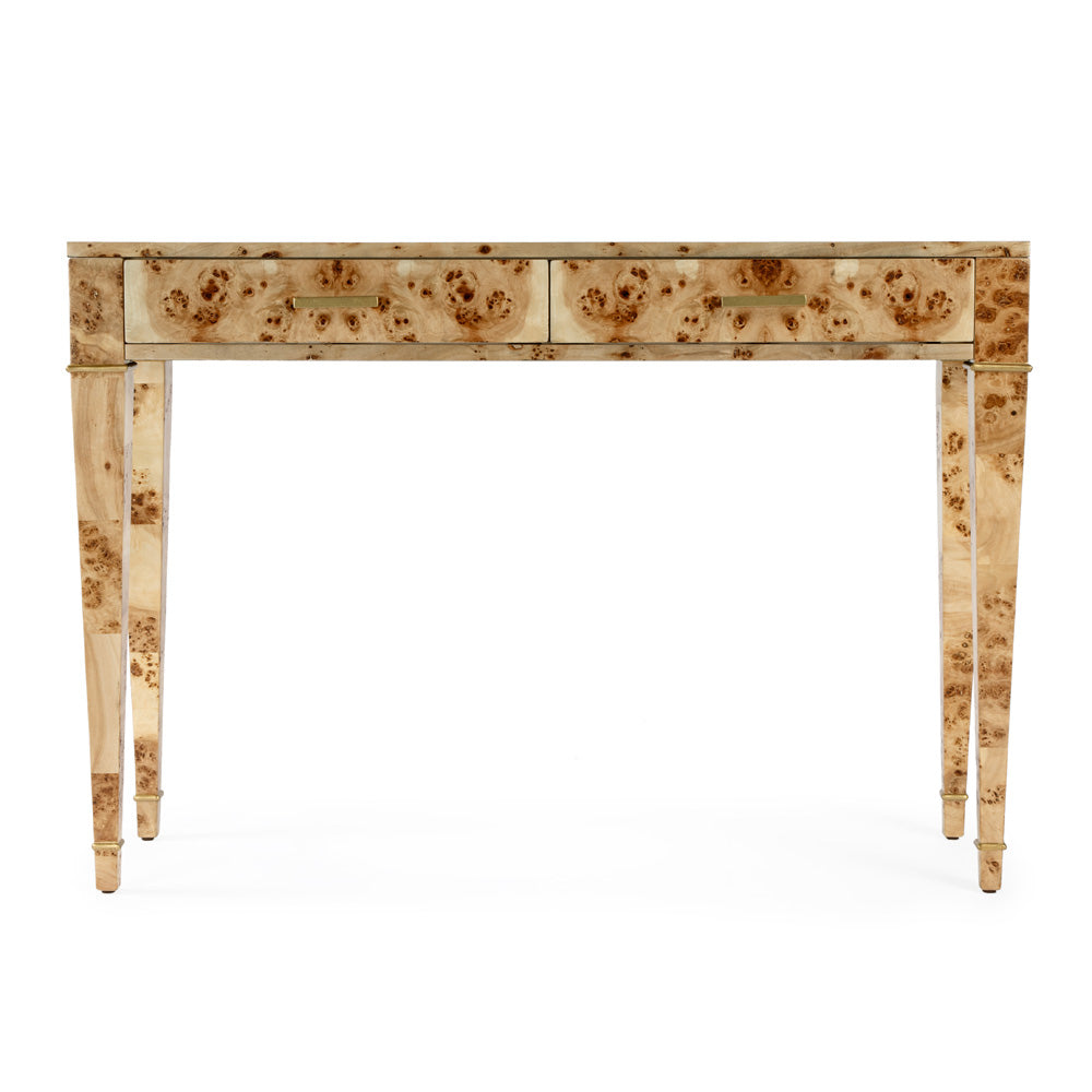 Butler Specialty Company - Kai 45 in. W Rectangular Burl Wood 2 Drawer Console Table, Light Brown - 5714443