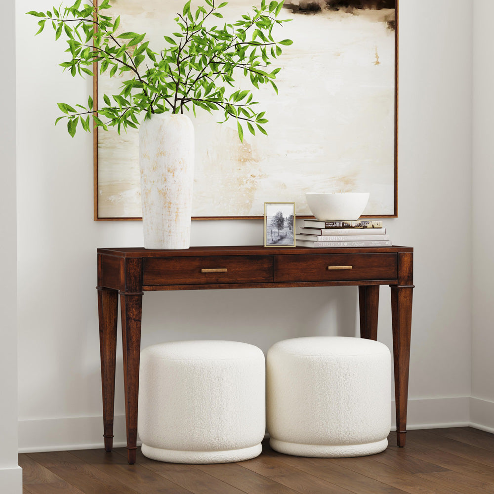 Butler Specialty Company - Kai 45 in. W Rectangular Wood 2 Drawer Console Table, Medium Brown - 5714011