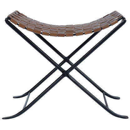 Butler Specialty Company - Karma Woven Leather Stool, Medium Brown - 5448344 view 4