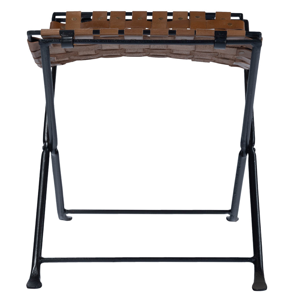 Butler Specialty Company - Karma Woven Leather Stool, Medium Brown - 5448344 view 6