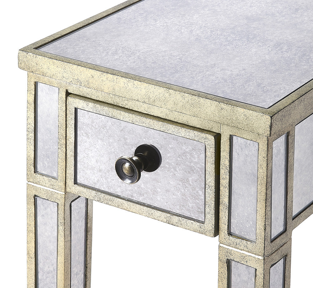 Butler Specialty Company - Katarina Mirrored Chairside Table, Silver - 3974146